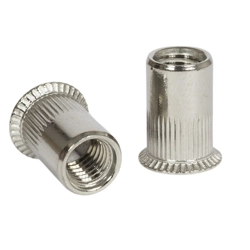 vendita online Inserto filettato zigrinato a testa svasata in acciaio inox aisi 304 cu Inserti filettati Sacto